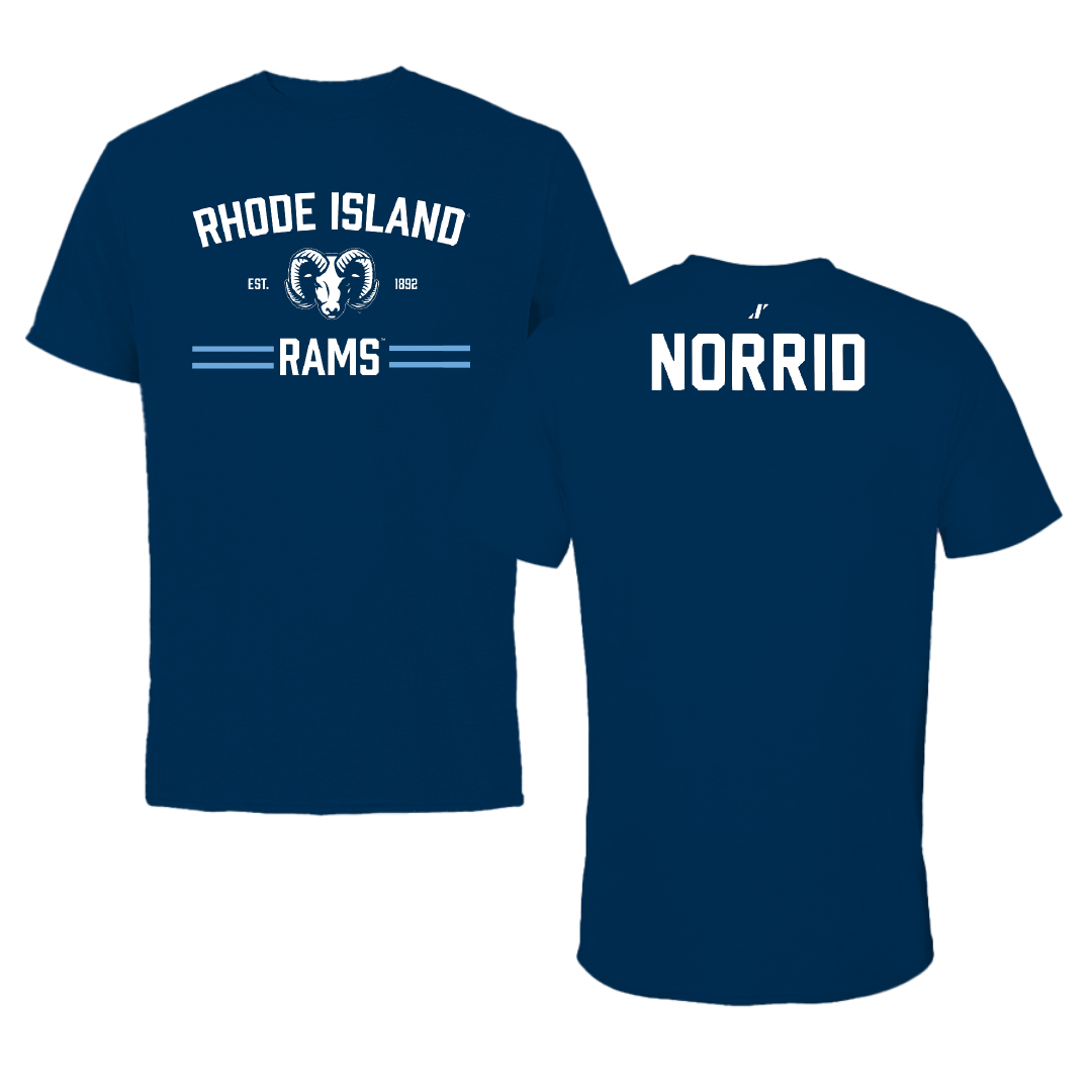 University of Rhode Island Swimming & Diving Navy General Tee - Logan Norrid