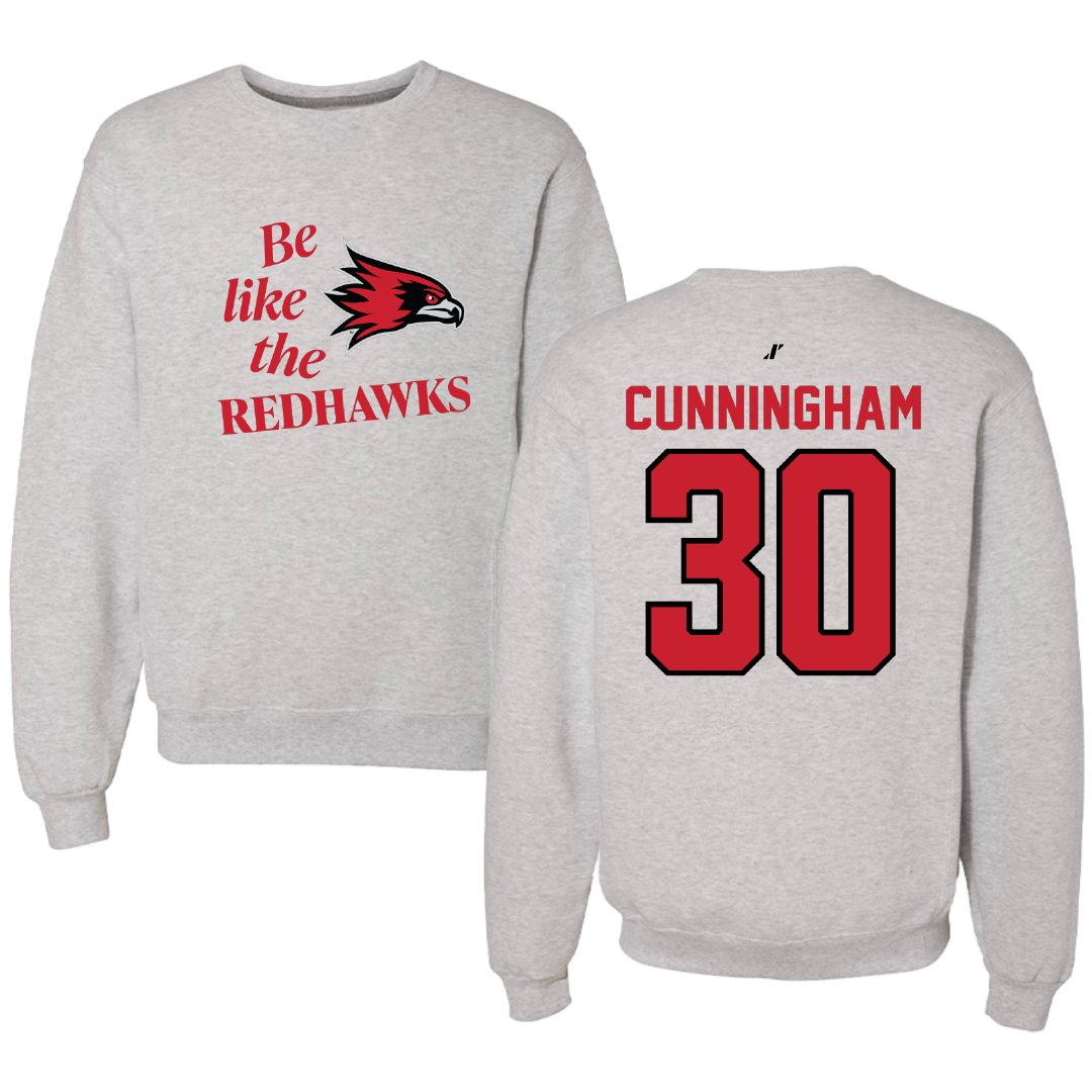 Southeast Missouri State University Football Light Gray Be Like Us Crewneck - #30 Judd Cunningham