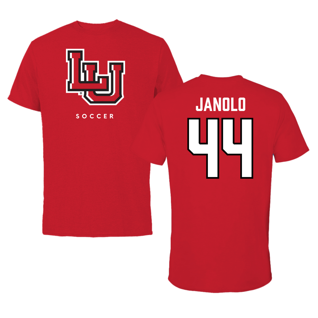 Lamar University Soccer Red Performance Tee - #44 Maddie Janolo