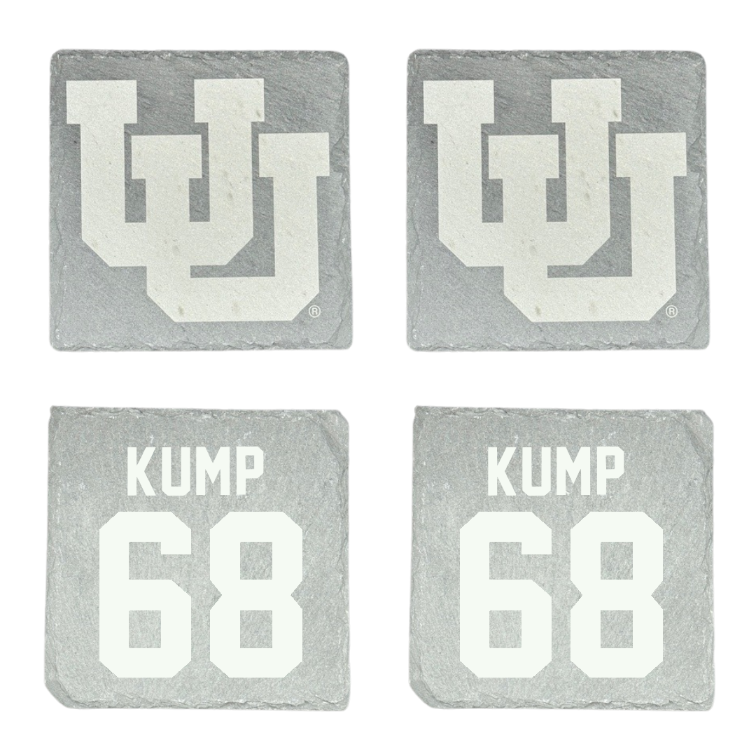 University of Utah Football Stone Coaster (4 Pack)  - #68 Jaren Kump