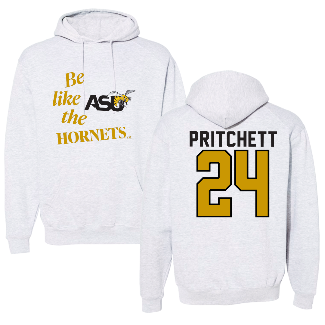 Alabama State University Soccer Light Gray Be Like Us Hoodie - #24 Ania Pritchett