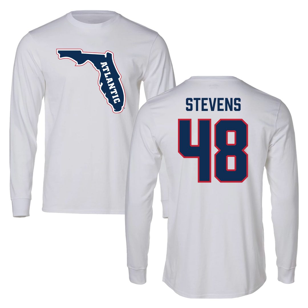Florida Atlantic University Football White Long Sleeve - #48 Dai'Sean Stevens