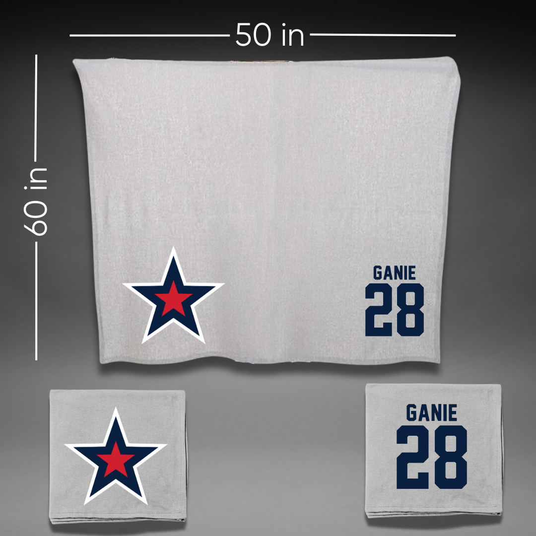 Robert Morris University Ice Hockey Gray Blanket - #28 Logan Ganie