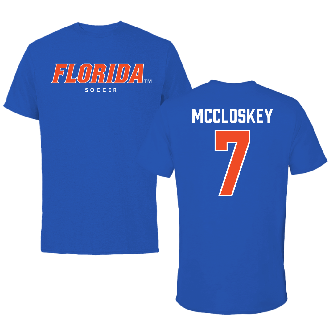University of Florida Soccer True Royal Florida Performance Tee - #7 Lauren McCloskey