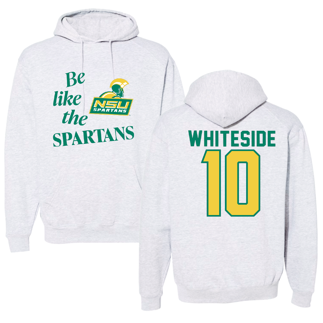 Norfolk State University Football Light Gray Be Like Us Hoodie - #10 Izayah Whiteside