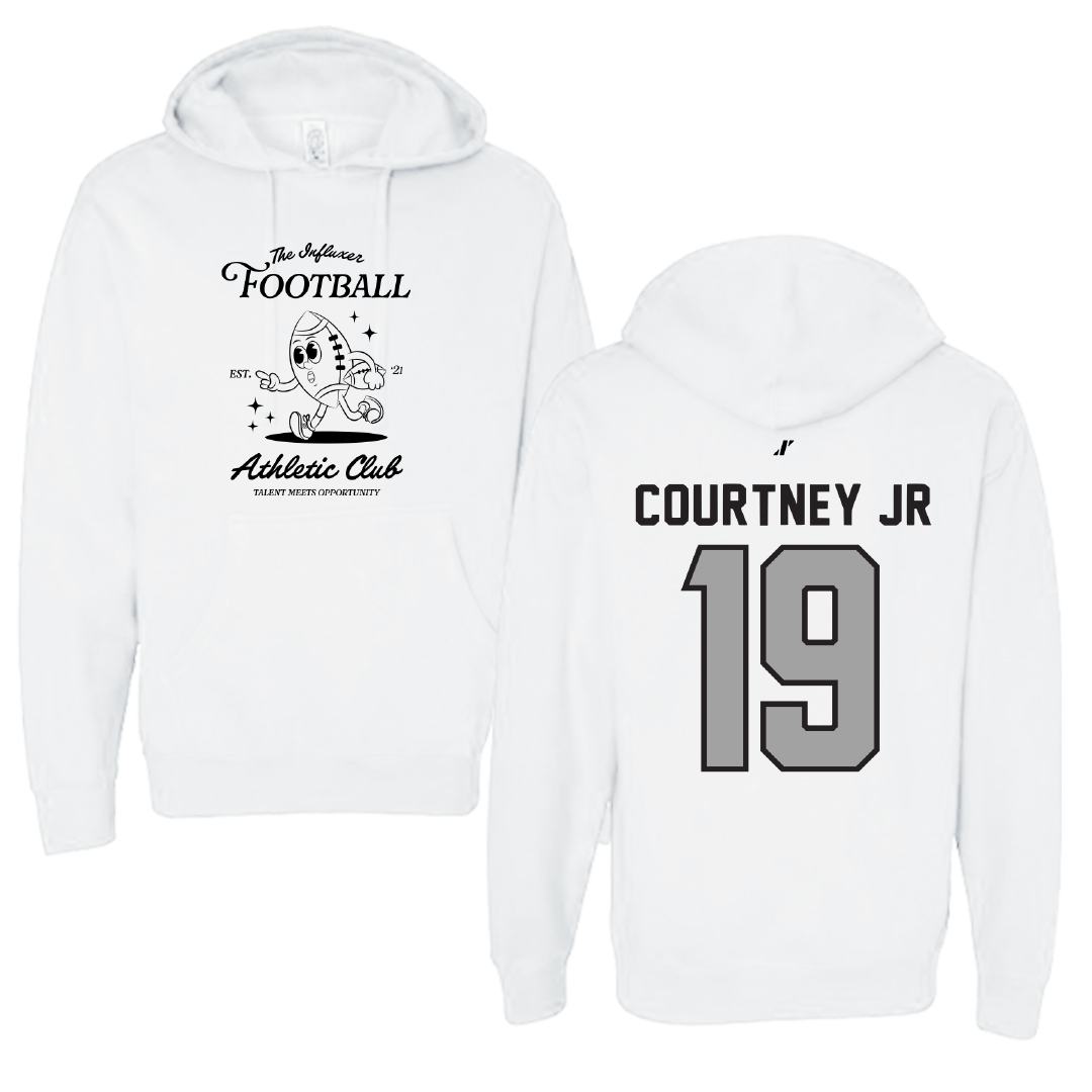 Football White Influxer Athletic Club Hoodie - #19 Percy Courtney Jr