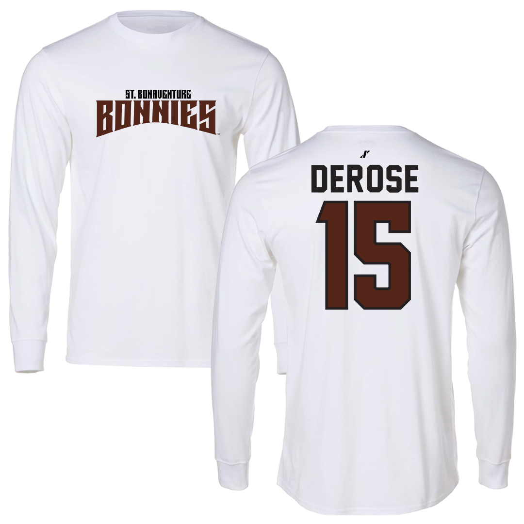 St. Bonaventure University Basketball White Classic Long Sleeve - #15 Jack DeRose