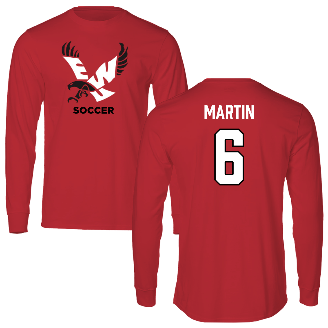 Eastern Washington University Soccer Red EWU Long Sleeve - #6 Gillian Martin