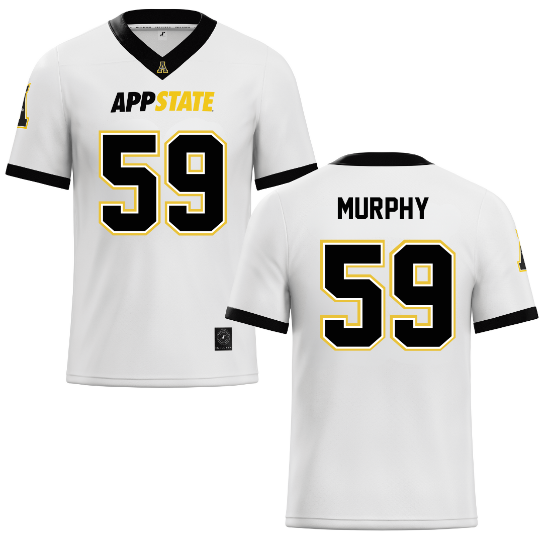 Appalachian State University White Football Jersey - #59 Jack Murphy