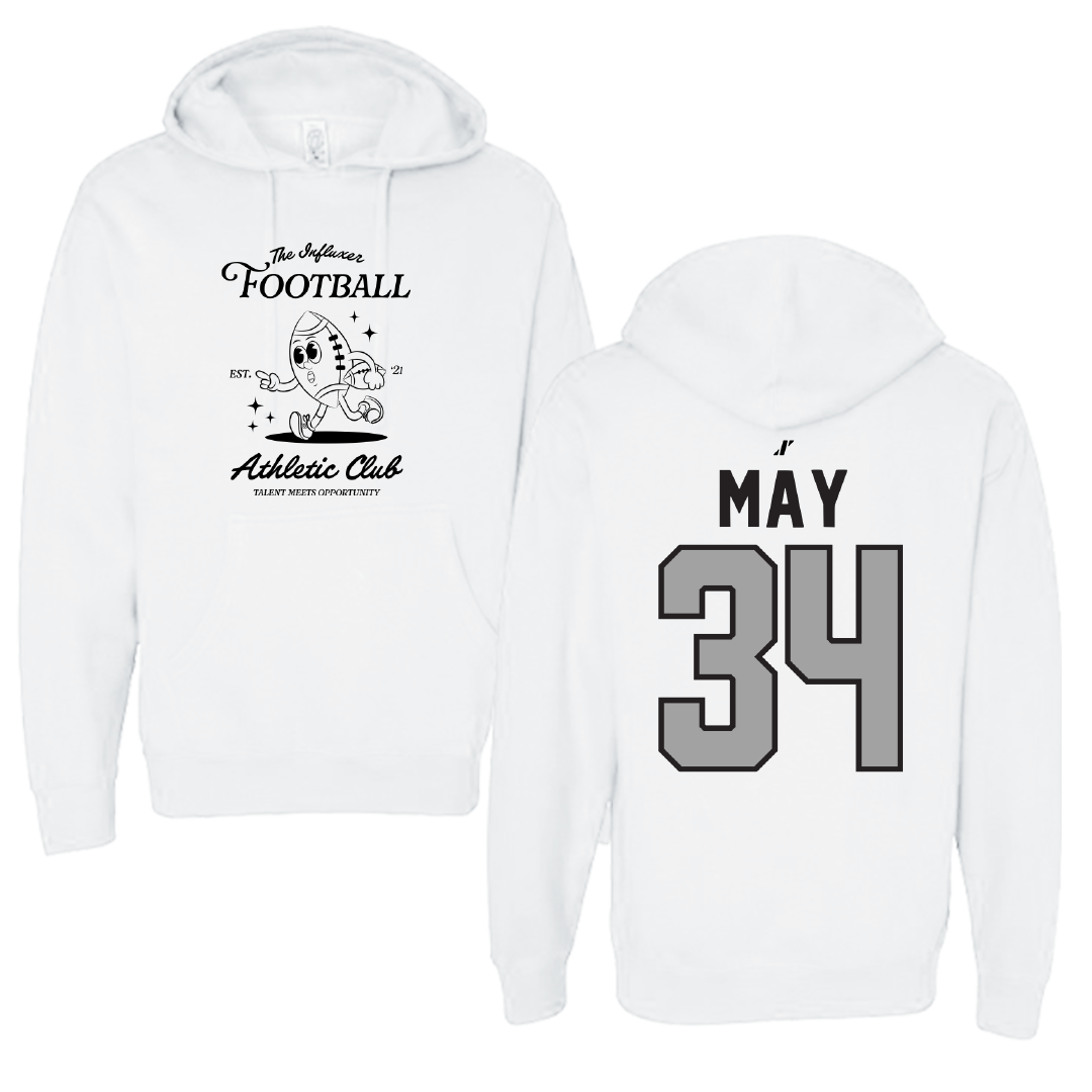 Football White Influxer Athletic Club Hoodie - #34 Colter May