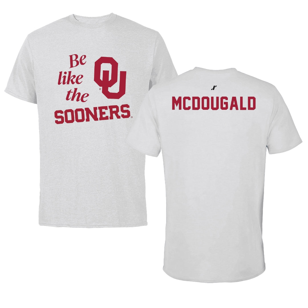 University of Oklahoma Wrestling Light Gray Be Like Us Performance Tee - Willie McDougald