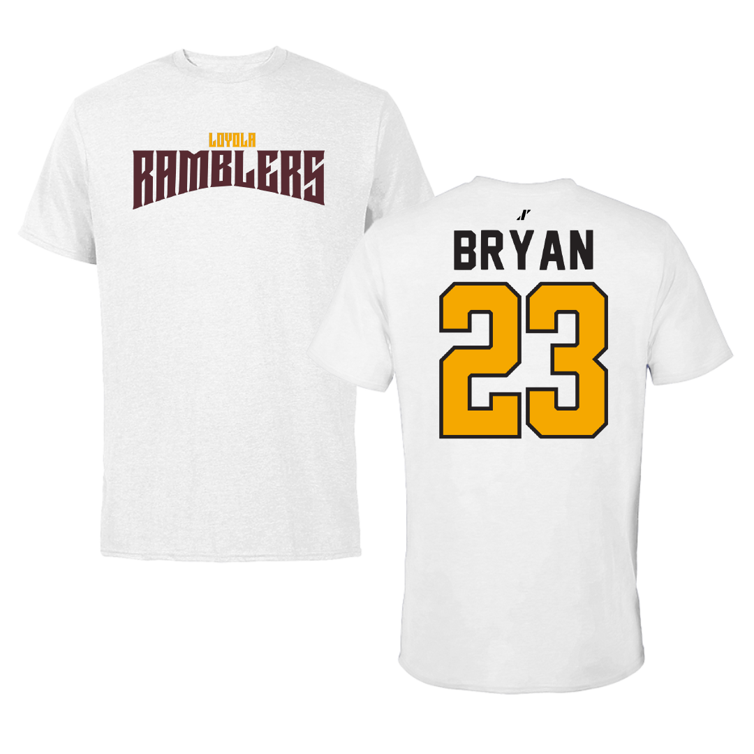 Loyola University-Chicago Soccer White Classic Performance Tee - #23 Ava Bryan