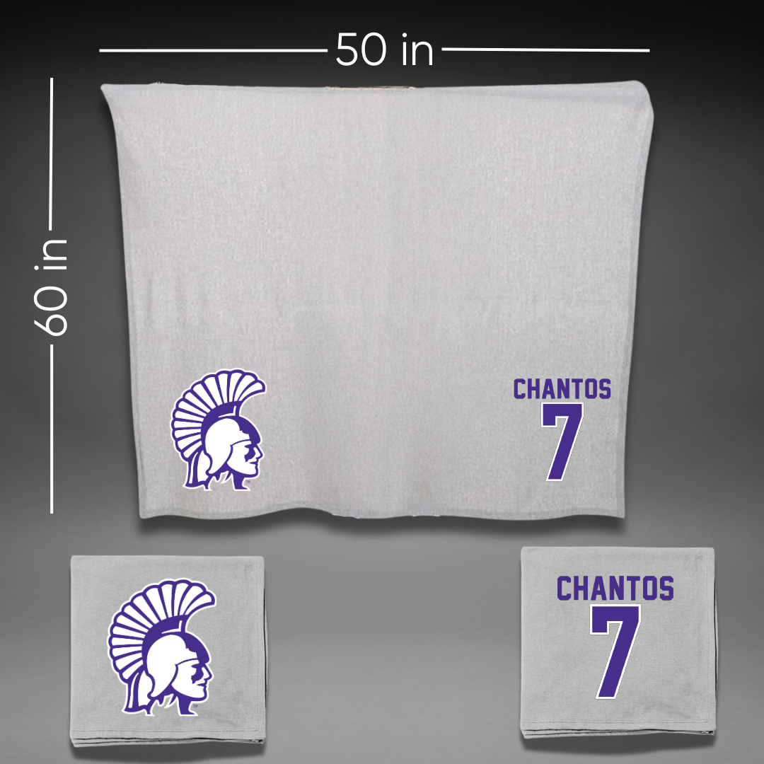 Winona State University Softball Gray Blanket - #7 Ashlee Chantos