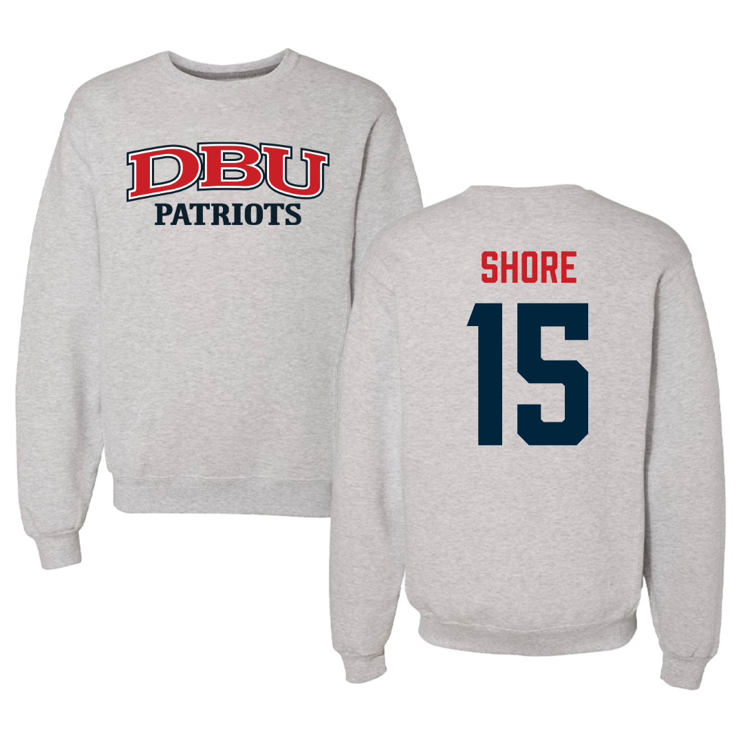 Dallas Baptist University Volleyball Gray Crewneck - #15 Shaylee Shore