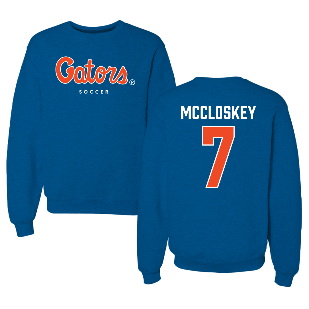 University of Florida Soccer Royal Blue Crewneck - #7 Lauren McCloskey