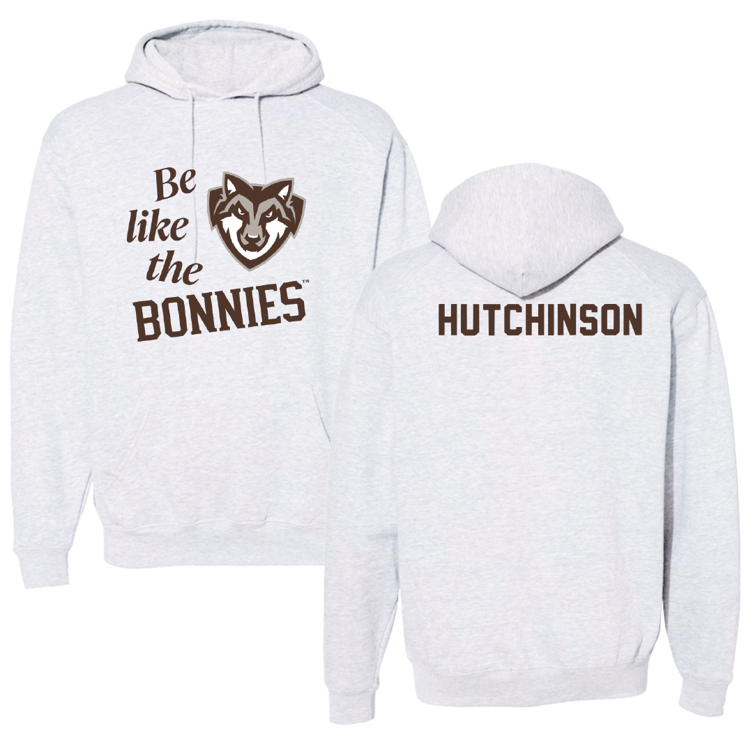 St. Bonaventure University Swimming & Diving Light Gray Be Like Us Hoodie - Davis Hutchinson
