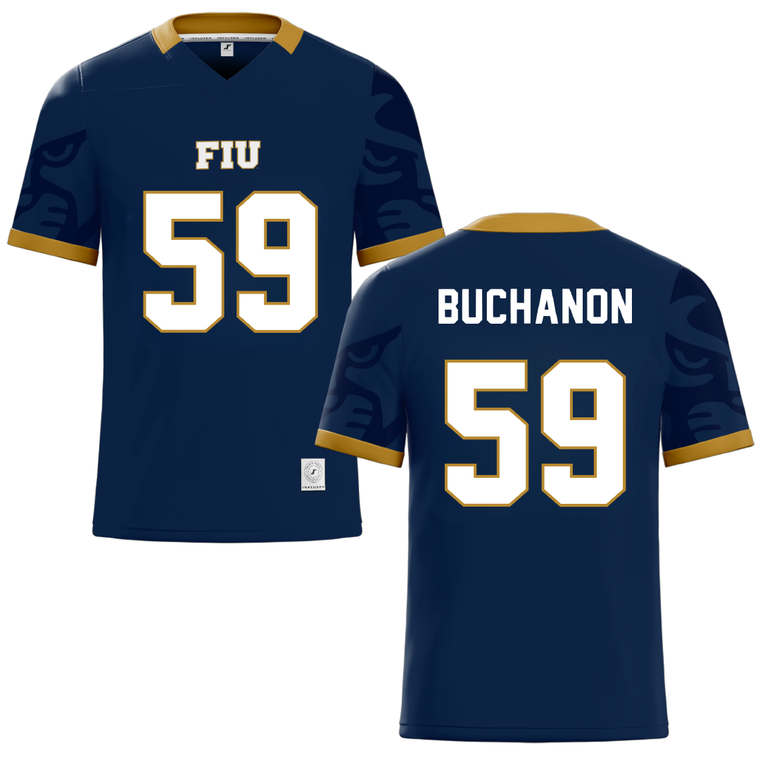 Florida International University Blue Football Jersey - #59 Jaheim Buchanon