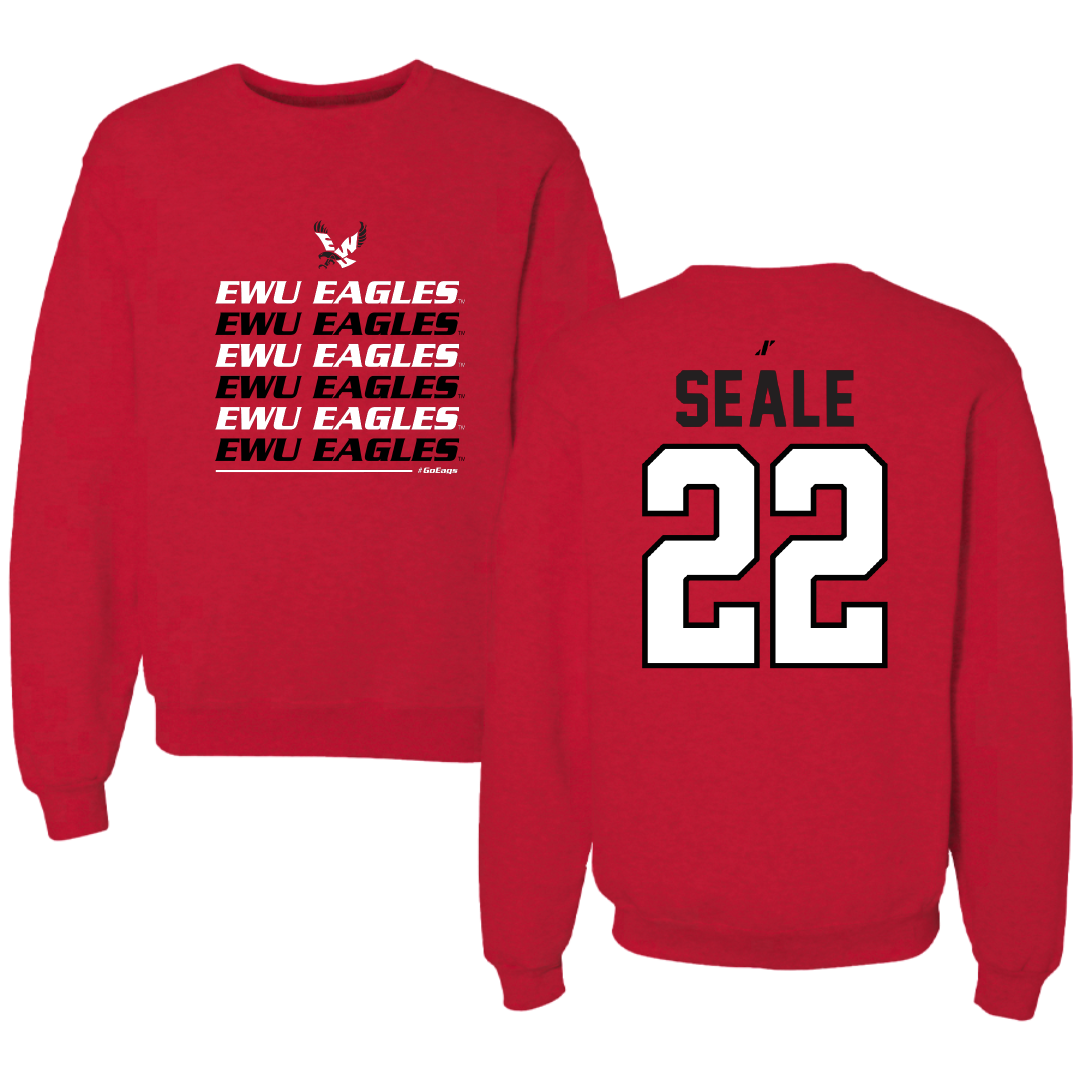 Eastern Washington University Basketball Red General Crewneck - #22 Jackson Seale