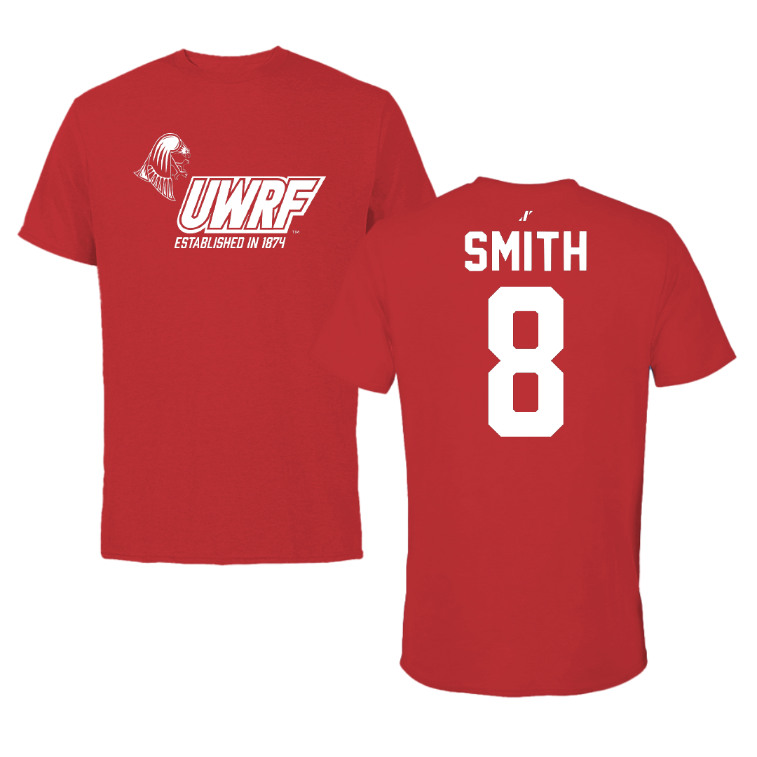 University of Wisconsin-River Falls Ice Hockey Red General Tee - #8 Dylan Smith