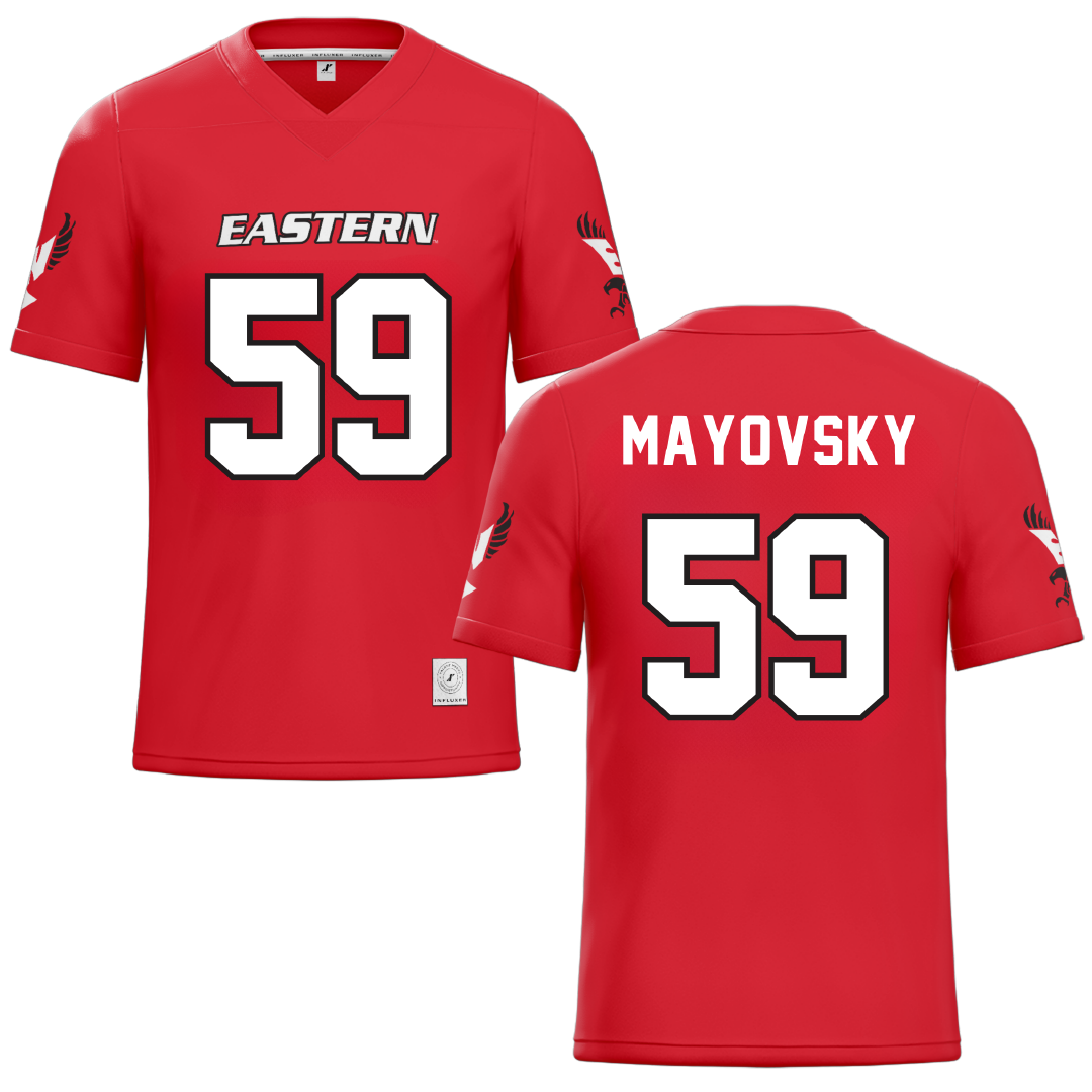 Eastern Washington University Red Football Jersey - #59 Myles Mayovsky