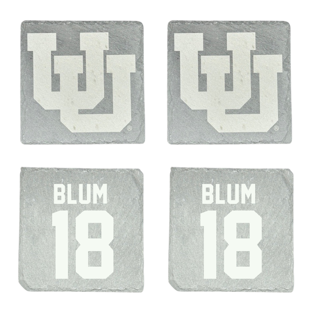 University of Utah Soccer Stone Coaster (4 Pack)  - #18 Lilliah Blum