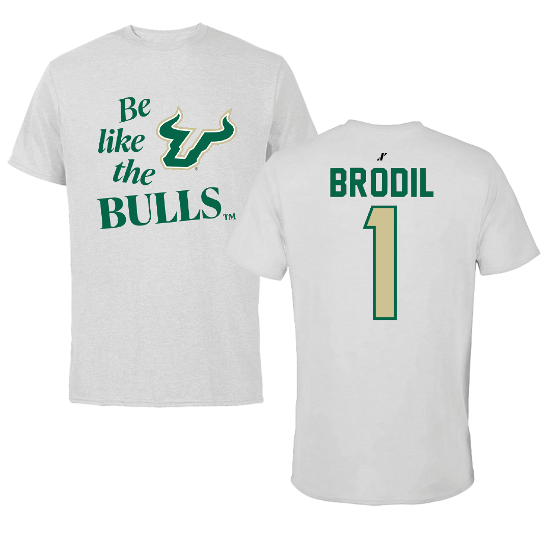 University of South Florida Baseball Light Gray Be Like Us Performance Tee - #1 Marcus Brodil