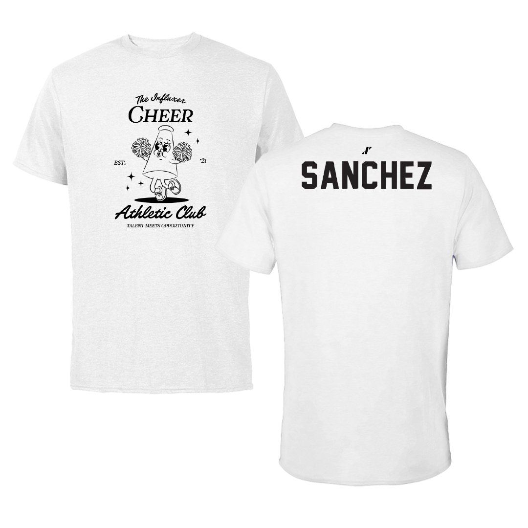 Cheer White Influxer Athletic Club Tee - Ella Sanchez