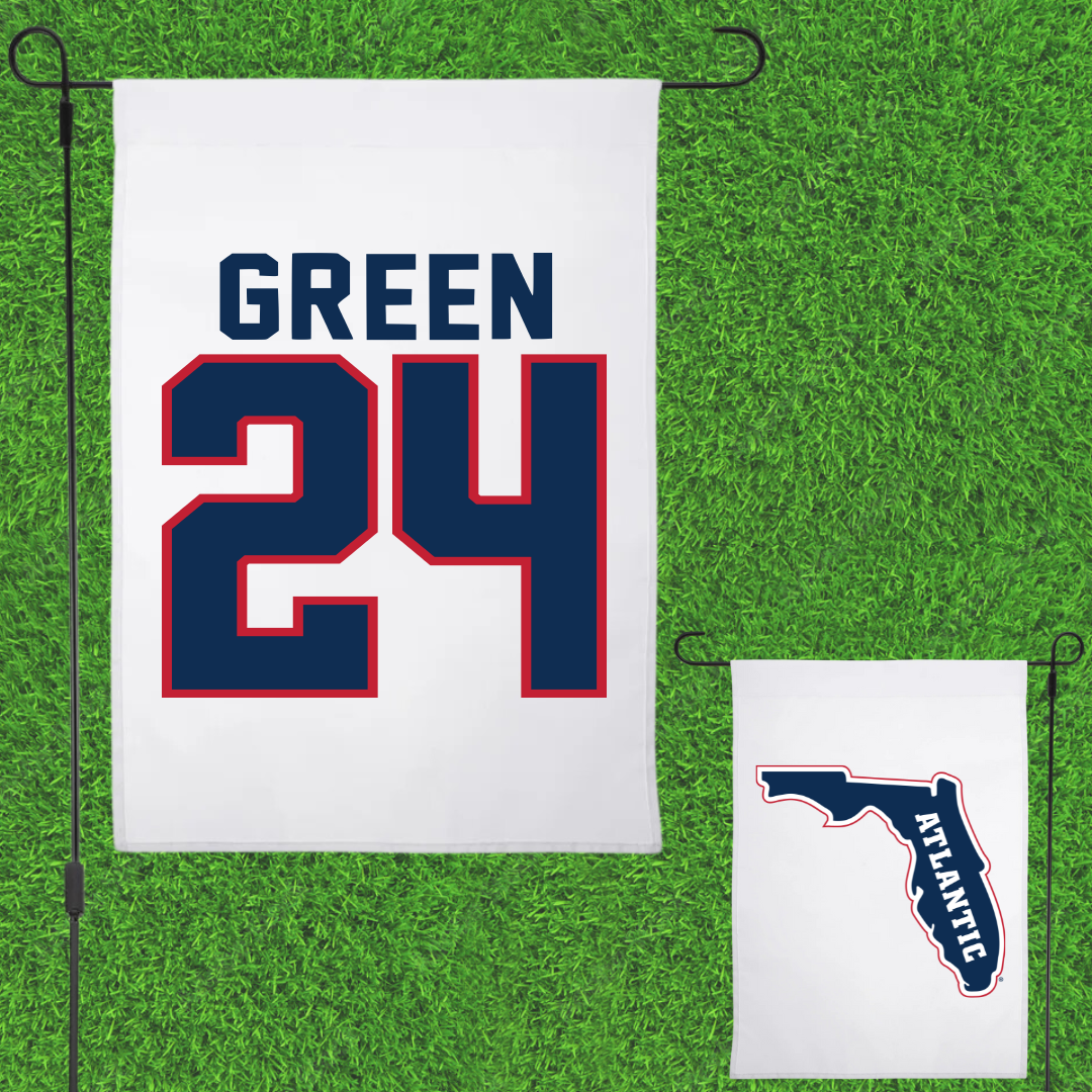 Florida Atlantic University Softball White Garden Flag - #24 Hannah Green