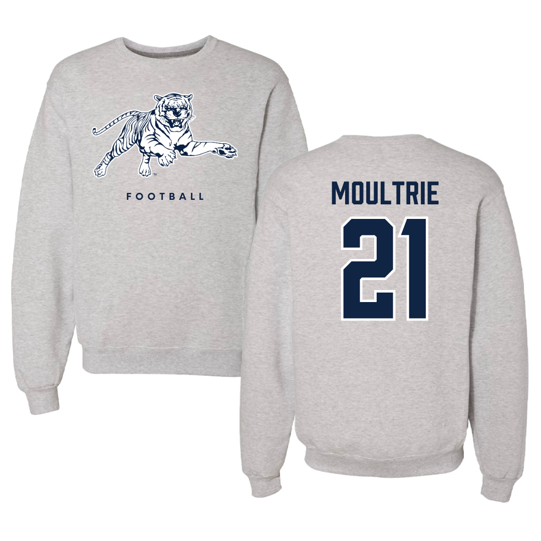 Jackson State University Football Gray Crewneck - #21 Desmond Moultrie