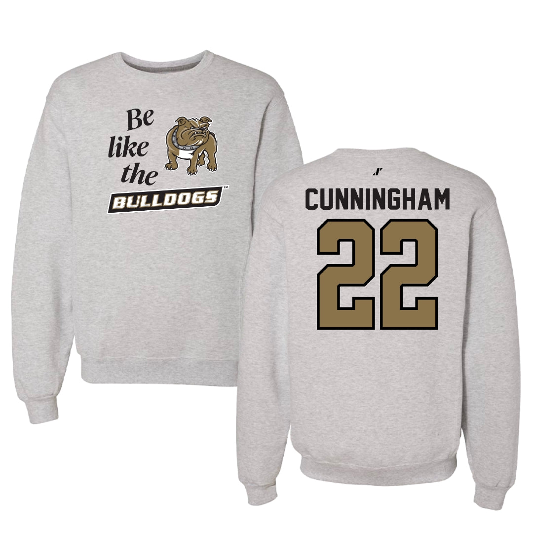 Bryant University Soccer Light Gray Be Like Us Crewneck - #22 Ashley Cunningham