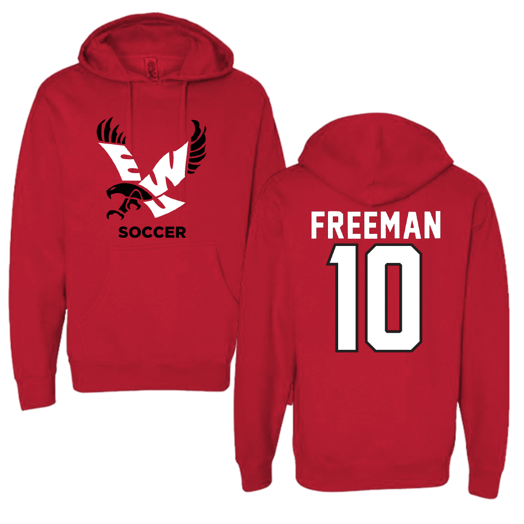 Eastern Washington University Soccer Red EWU Hoodie - #10 Charity Freeman