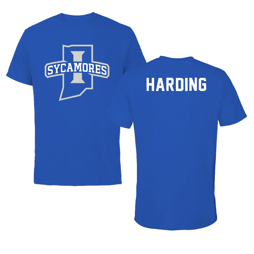 Indiana State University Basketball Blue Mascot Performance Tee - Markus Harding