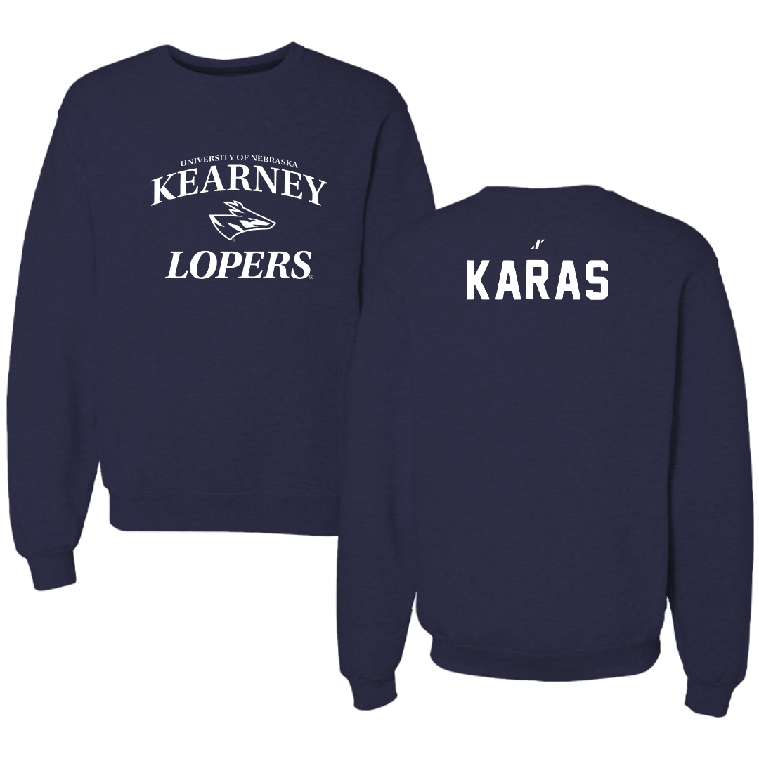 University of Nebraska at Kearney TF and XC Navy General Crewneck - Quin Karas
