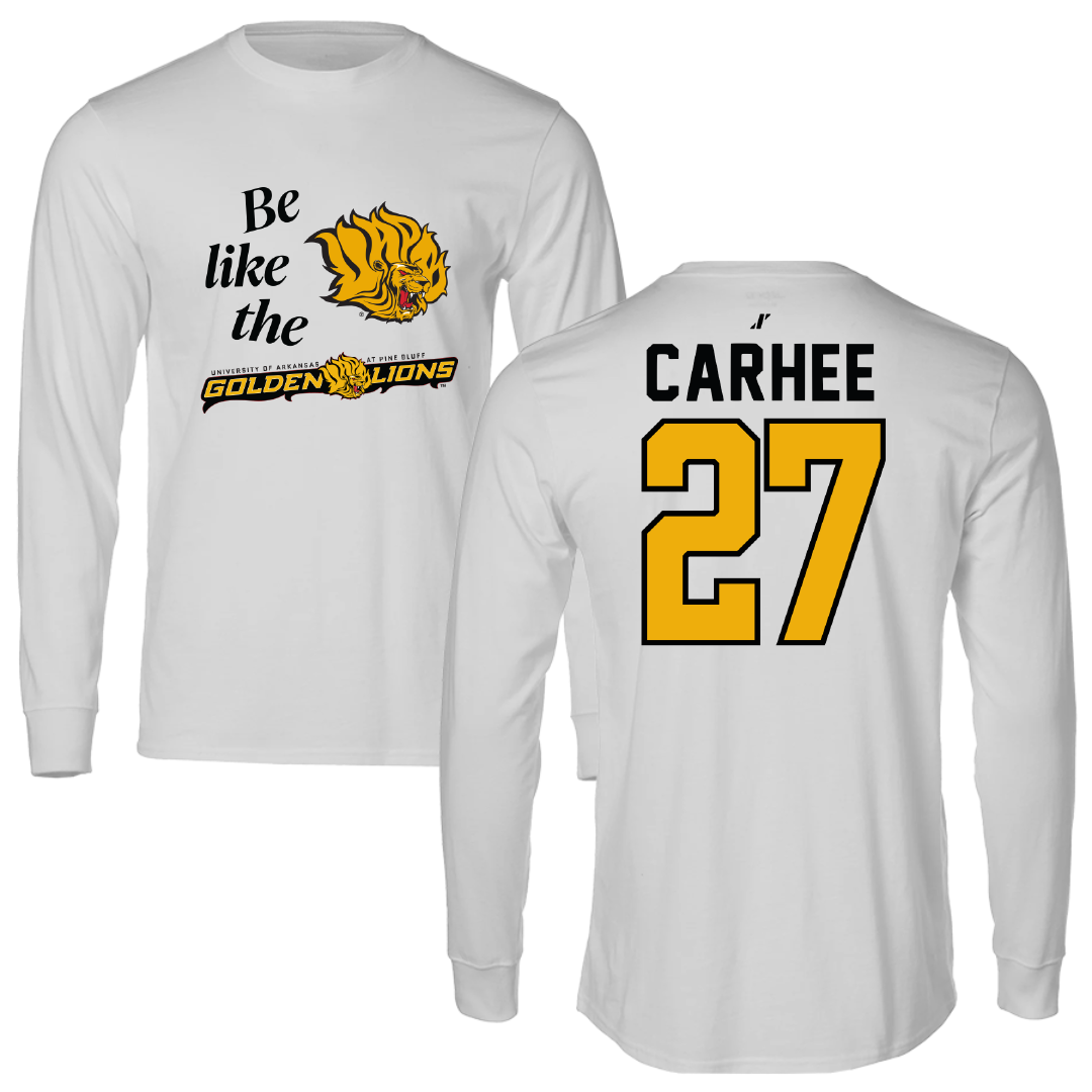 University of Arkansas-Pine Bluff Softball Light Gray Be Like Us Long Sleeve - #27 Jada Carhee