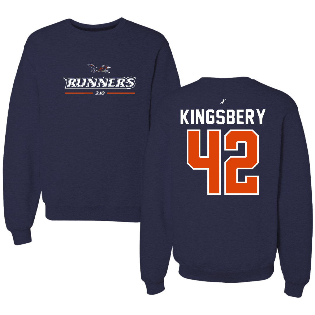 University of Texas at San Antonio Baseball Navy General Crewneck - #42 Fischer Kingsbery