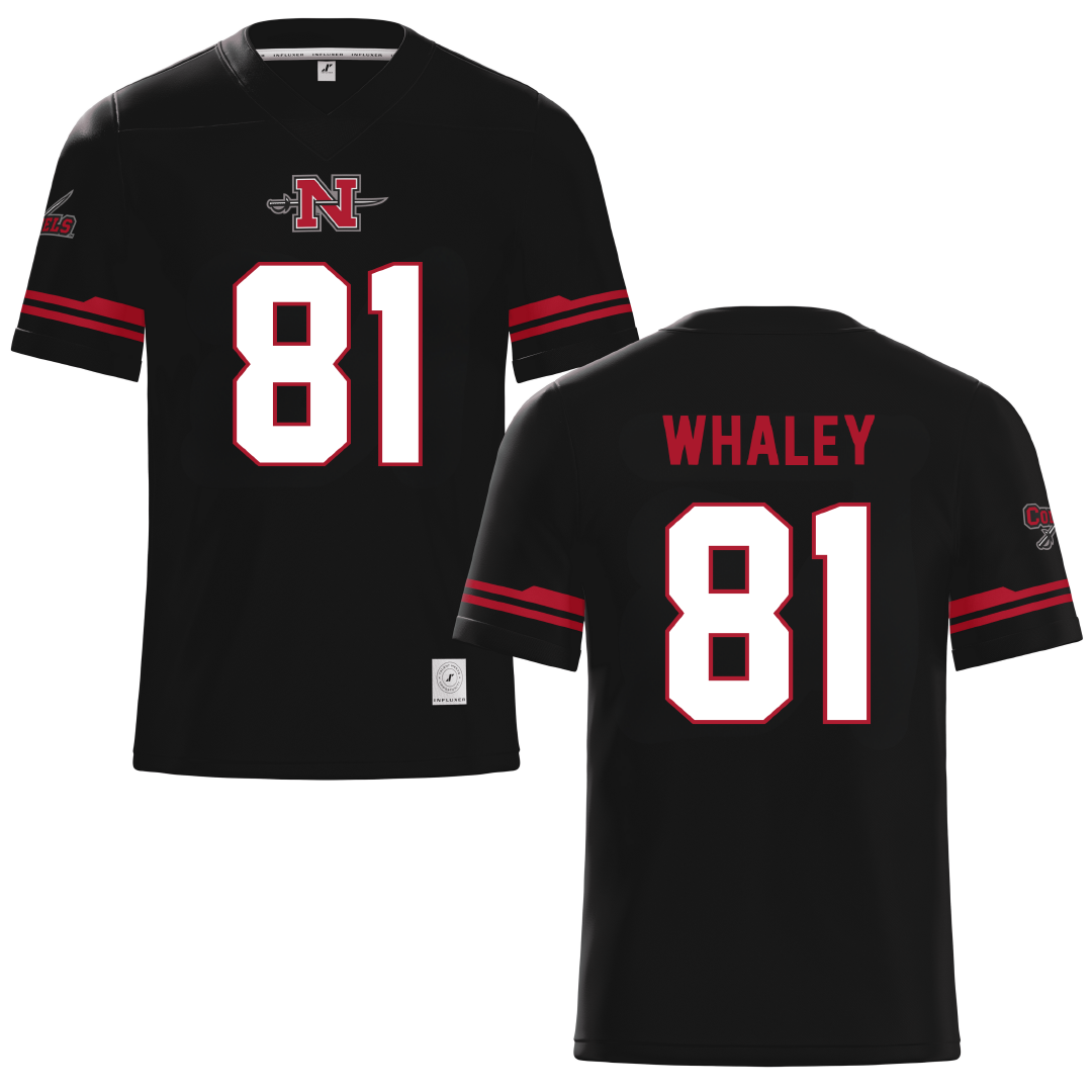 Nicholls State University Black Football Jersey - #81 Treylin Whaley