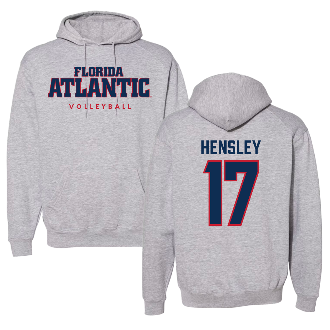 Florida Atlantic University Volleyball Gray Hoodie - #17 Victoria Hensley