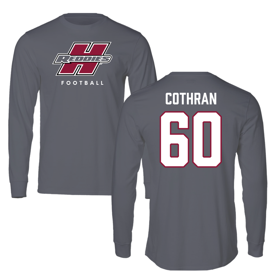 Henderson State University Football Gray Performance Long Sleeve - #60 Isaac Cothran