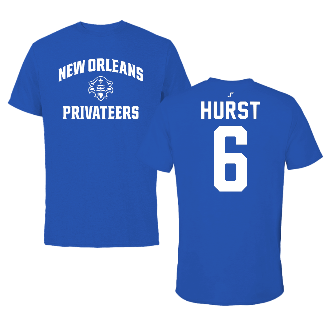 University of New Orleans Baseball Blue General Tee - #6 Dalton Hurst