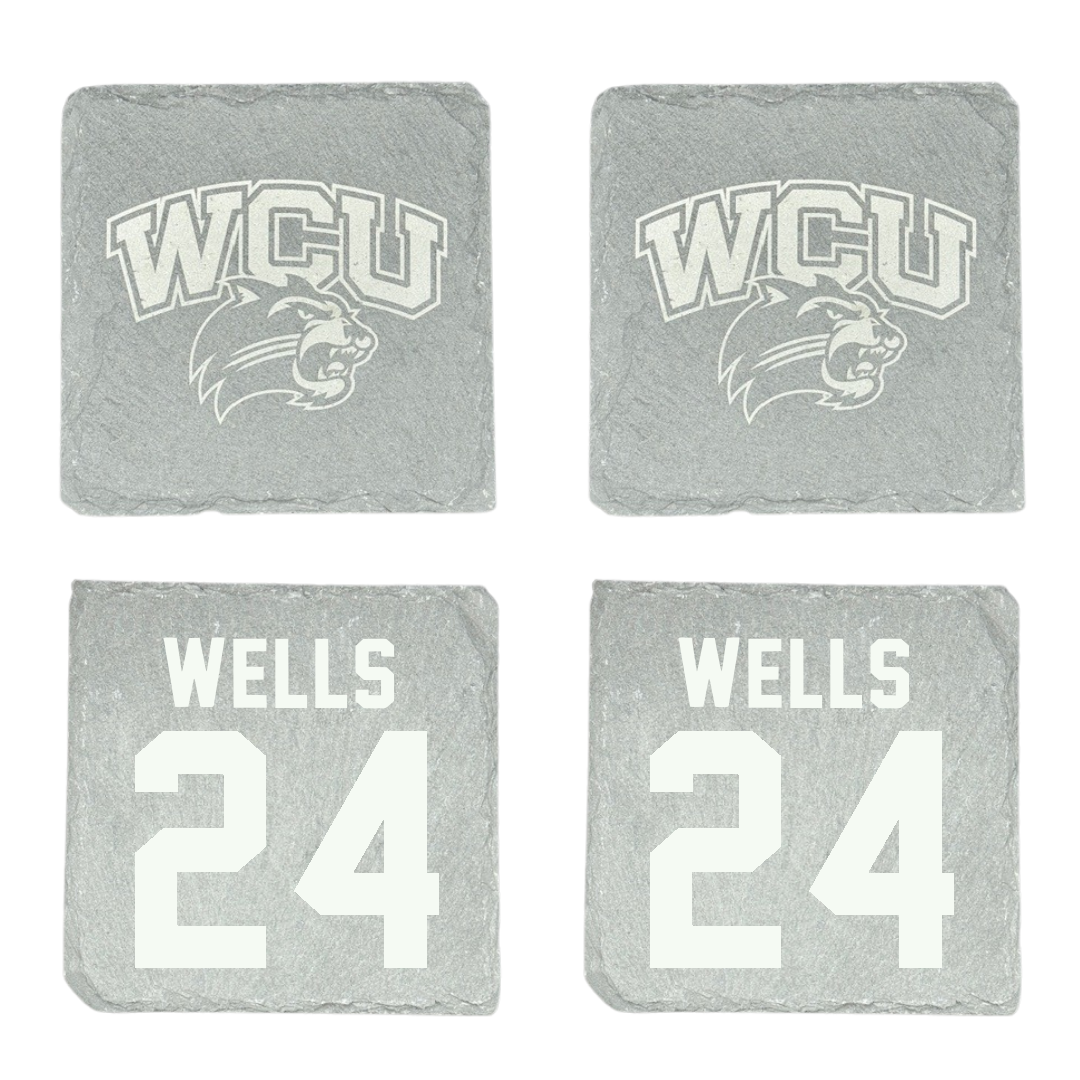 Western Carolina University Football Stone Coaster (4 Pack)  - #24 Zayveon Wells