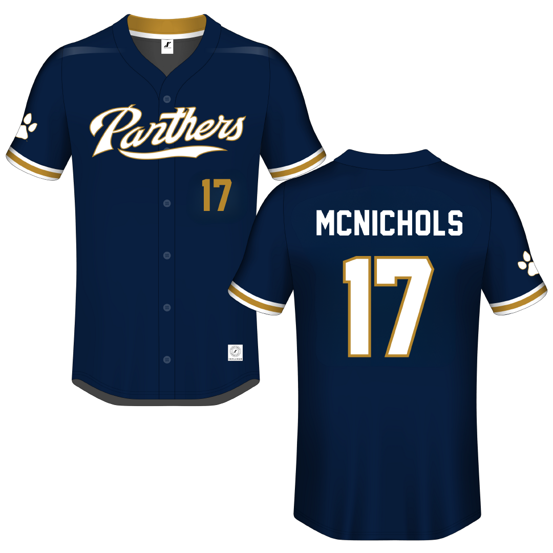 Florida International University Blue Button-Down Jersey - #17 Brooke McNichols