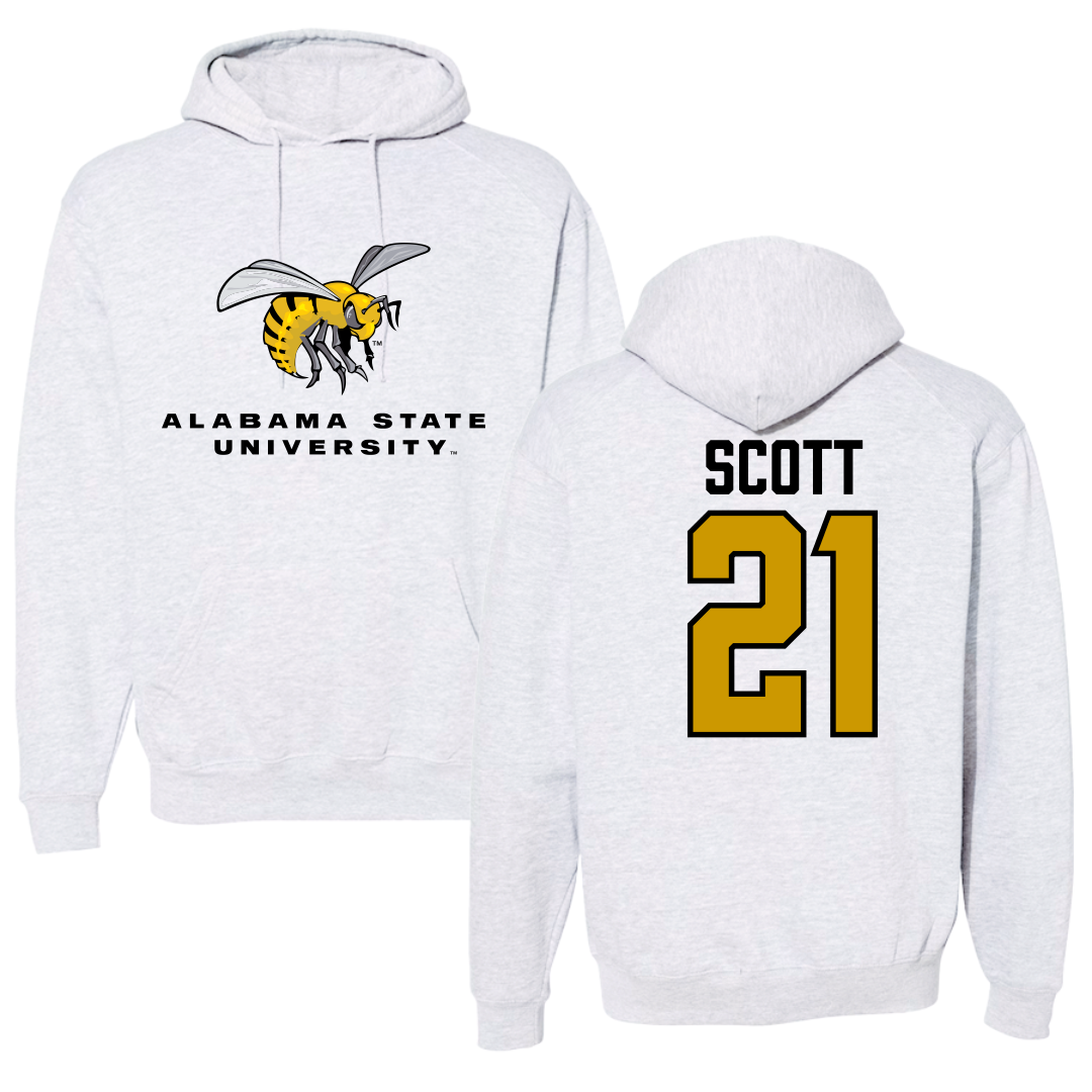 Alabama State University Softball Gray Hoodie - #21 Alana Scott