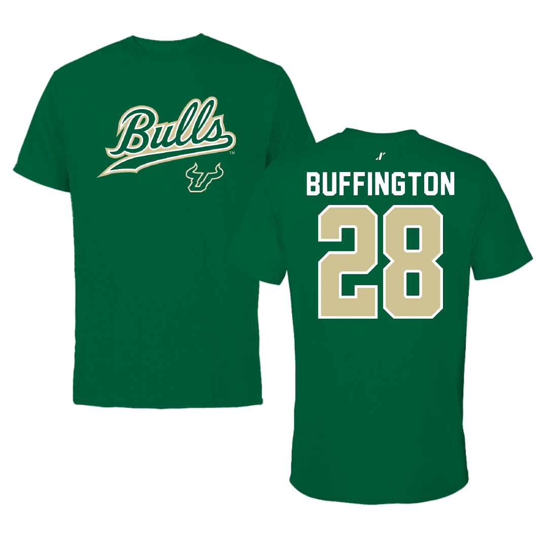 University of South Florida Baseball Green General Performance Tee - #28 Matthew Buffington