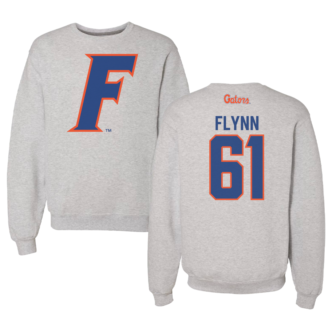 University of Florida Football Gray Crewneck - #61 Nicolas Flynn