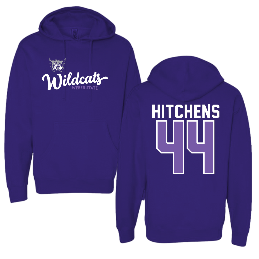 Weber State University Football Purple General Hoodie - #44 Mayson Hitchens