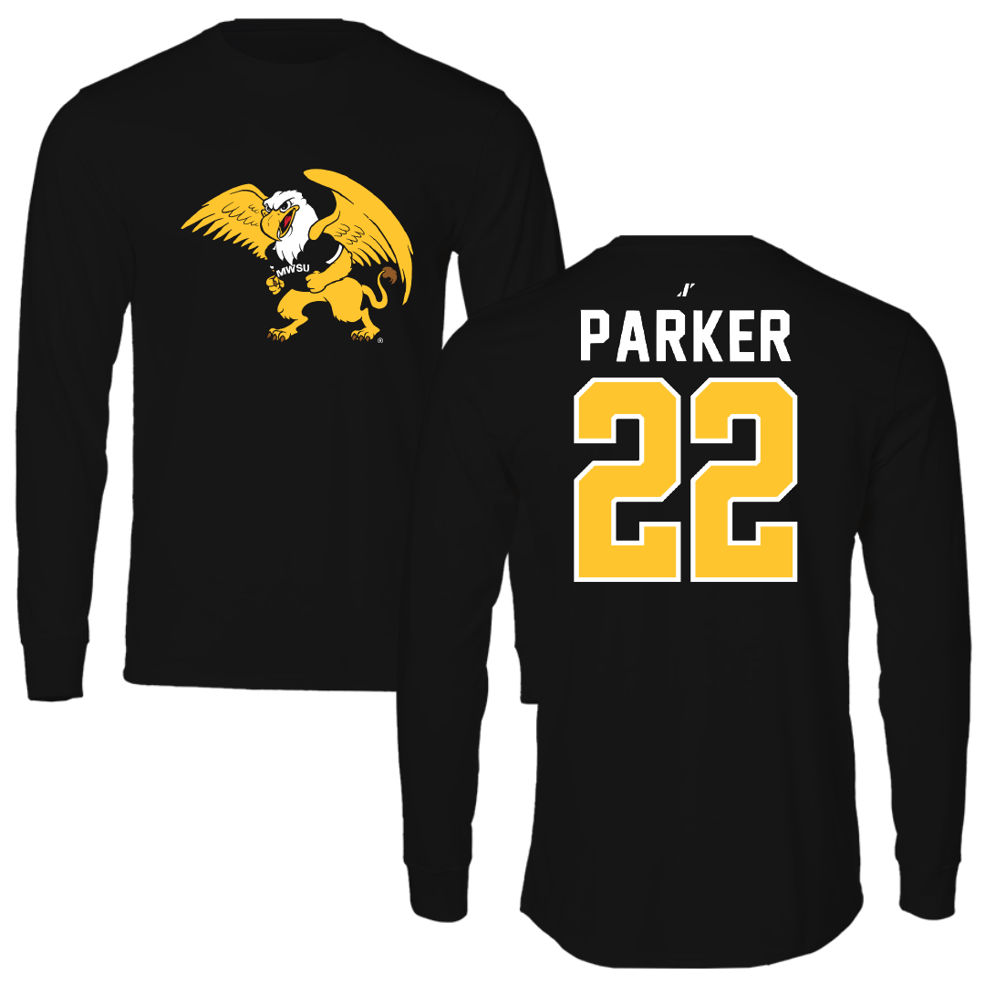 Missouri Western State University Football Black Performance Long Sleeve - #22 Denver Parker