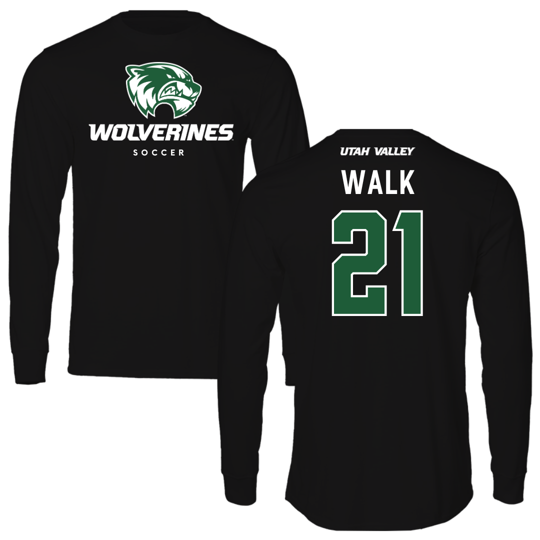 Utah Valley University Soccer Black Long Sleeve - #21 Trevor Walk