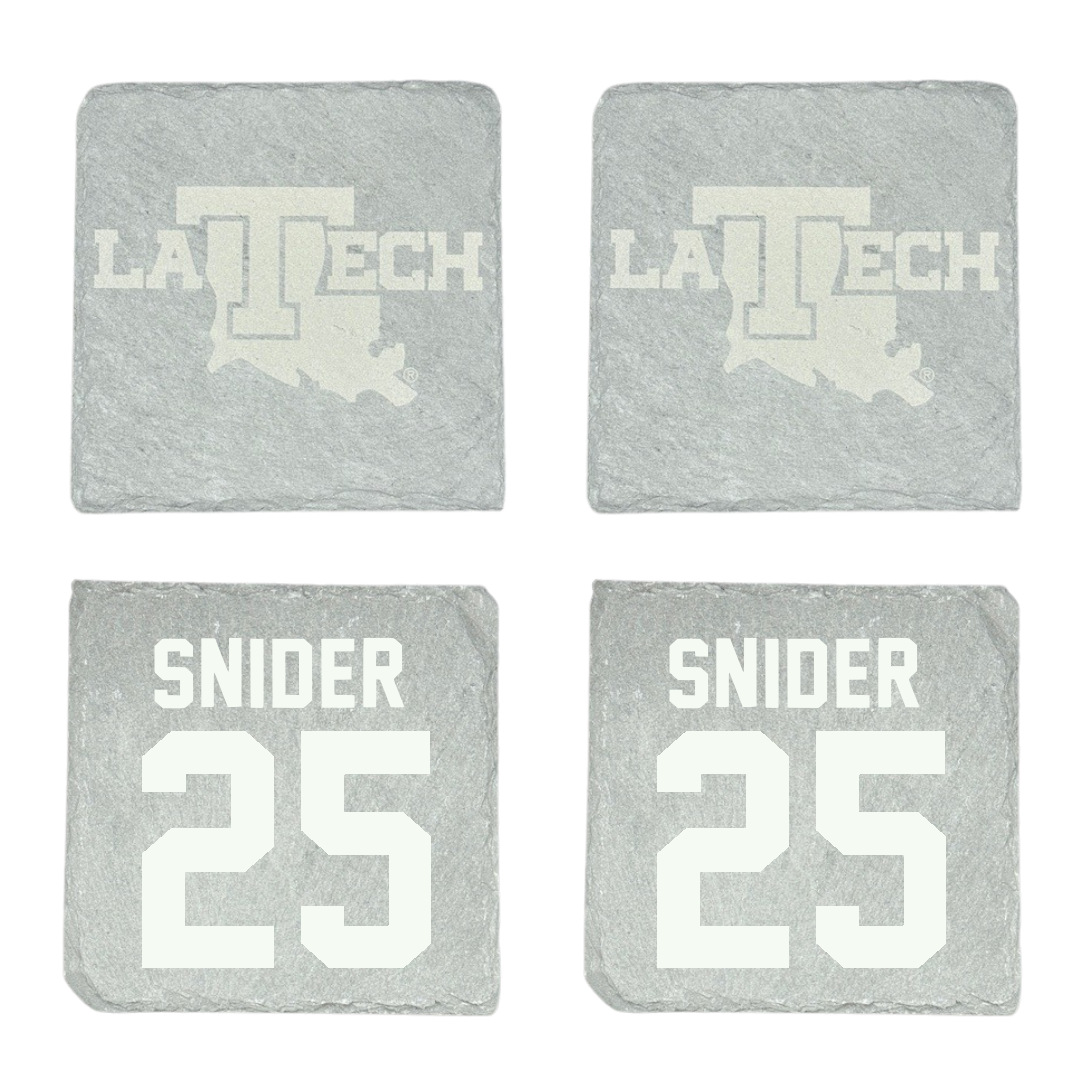 Louisiana Tech University Baseball Stone Coaster (4 Pack)  - #25 William Snider
