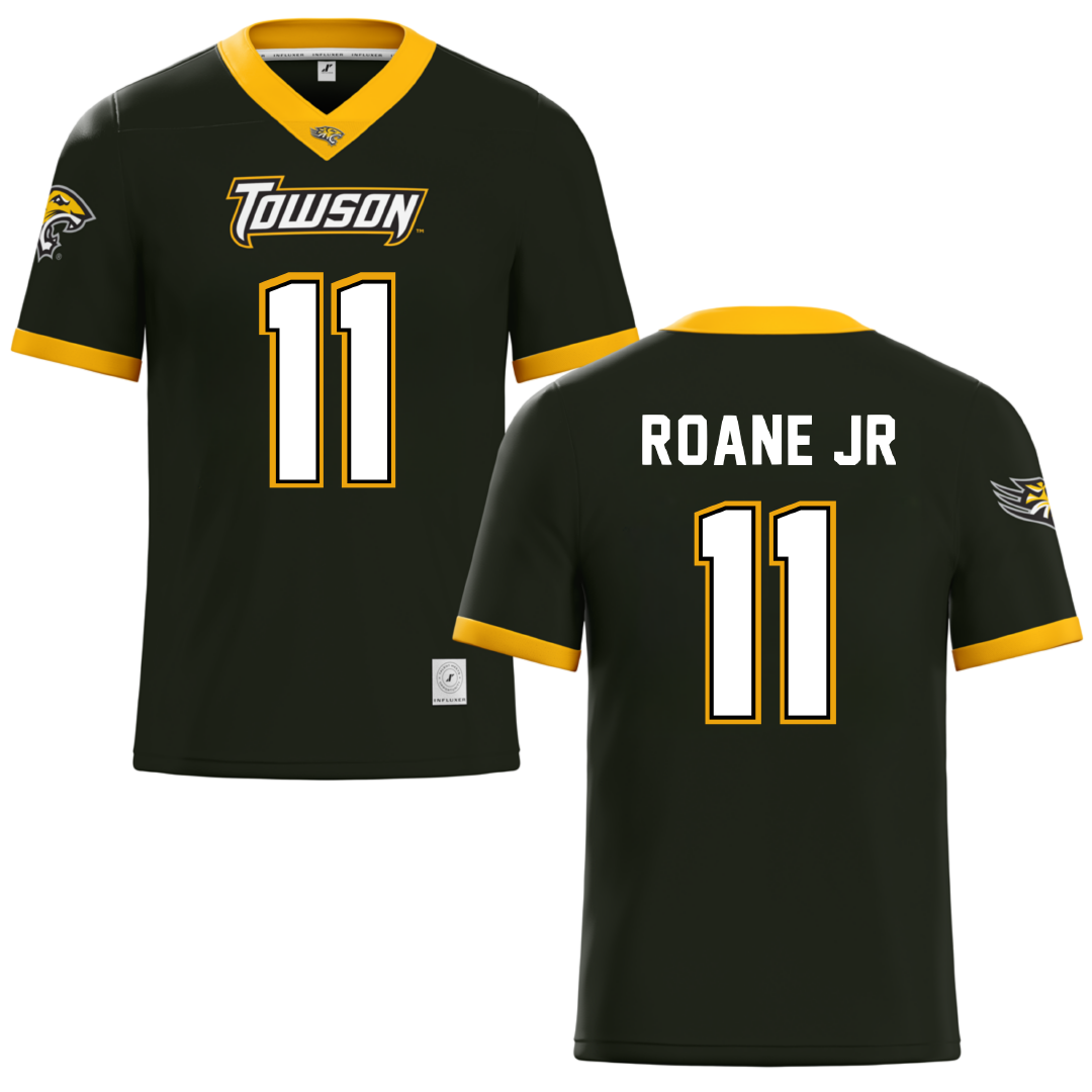 Towson University Black Football Jersey - #11 Rodney Roane Jr