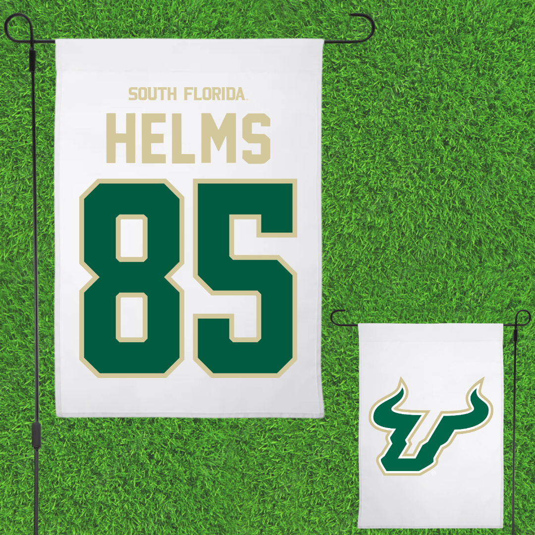 University of South Florida Football White Garden Flag - #85 Christian Helms